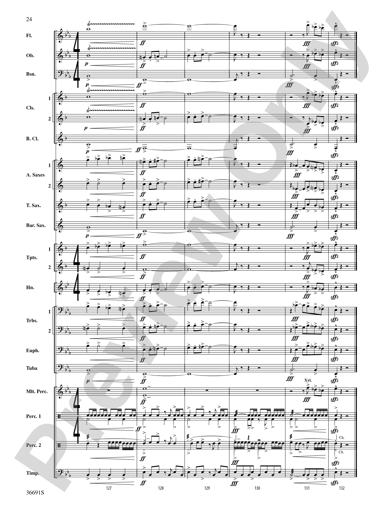Spontaneous Combustion: Concert Band Conductor Score & Parts
