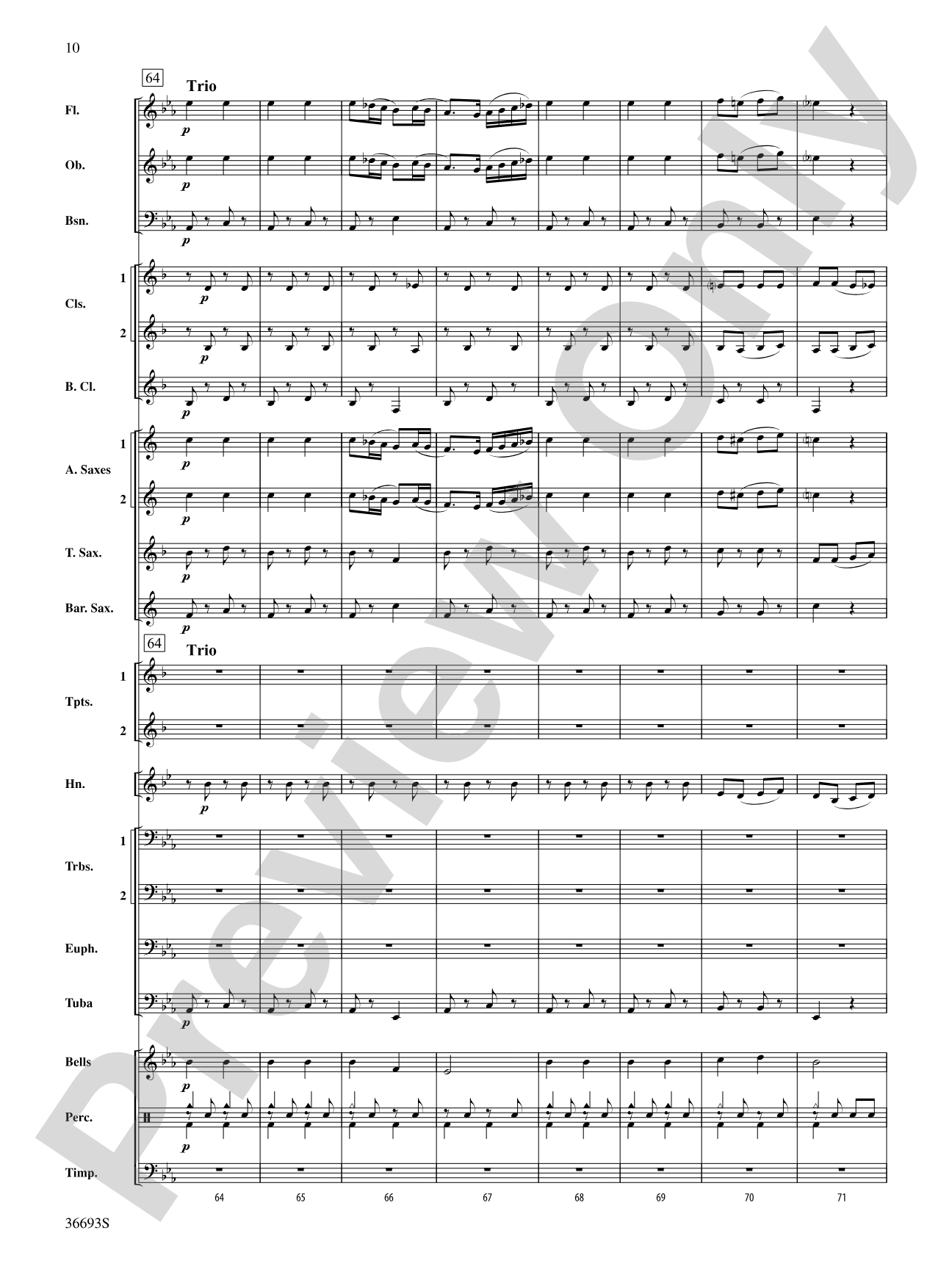 Marche Militaire: Concert Band Conductor Score & Parts