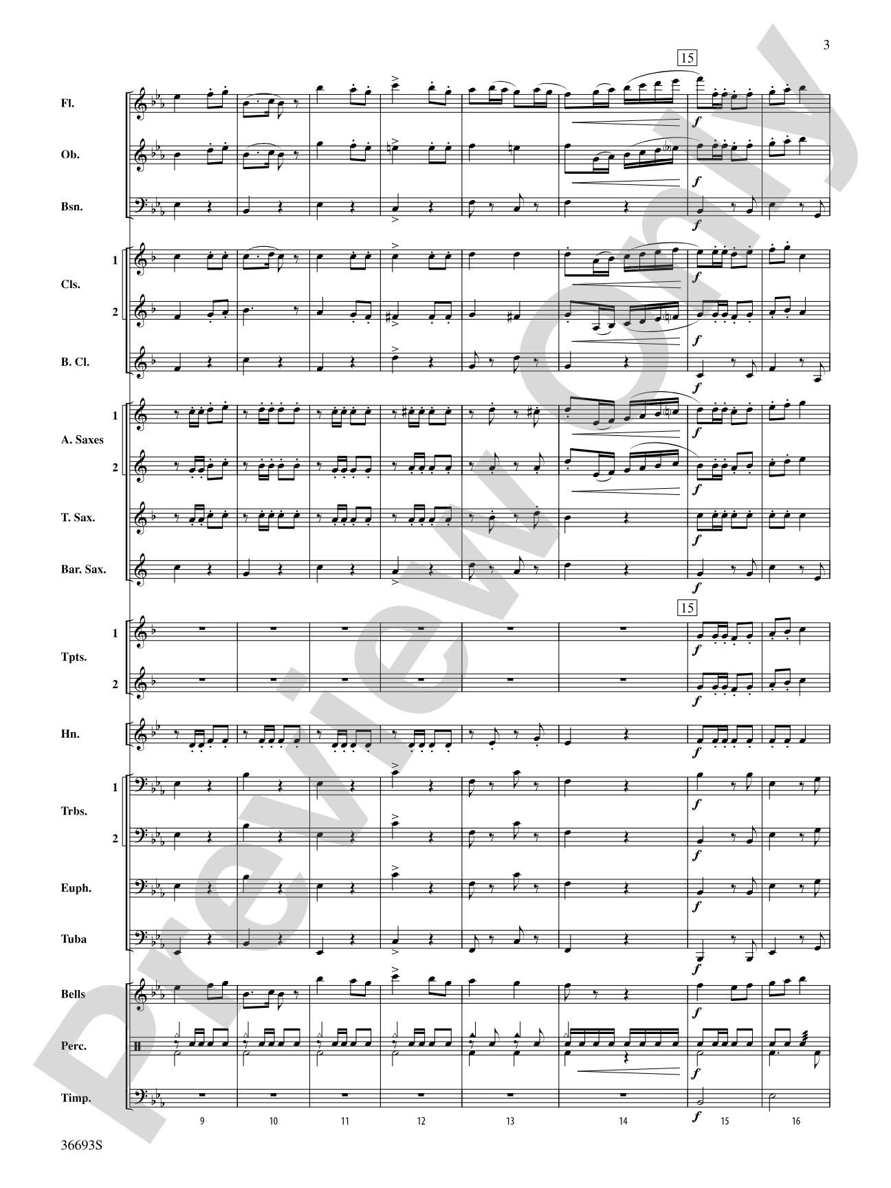 Marche Militaire: Concert Band Conductor Score & Parts