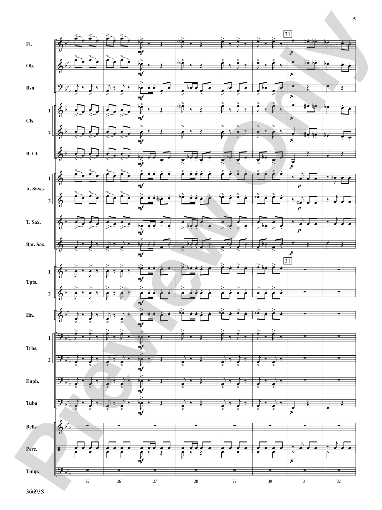 Marche Militaire: Concert Band Conductor Score & Parts