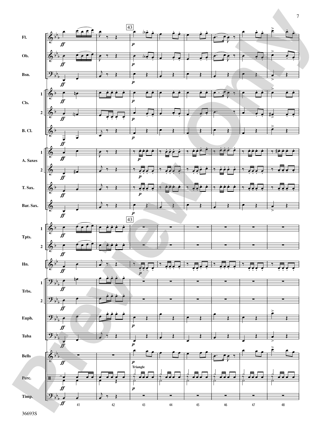 Marche Militaire: Concert Band Conductor Score & Parts