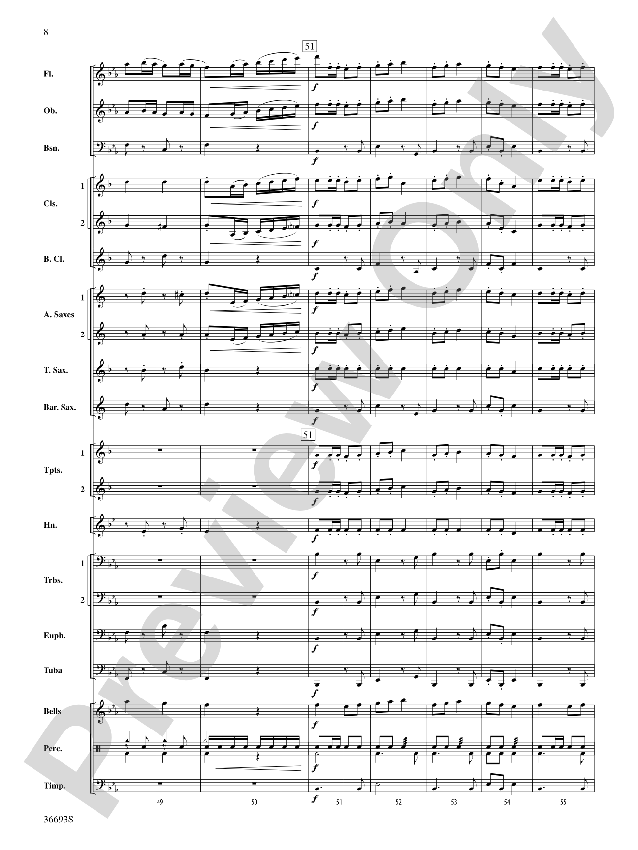 Marche Militaire: Concert Band Conductor Score & Parts