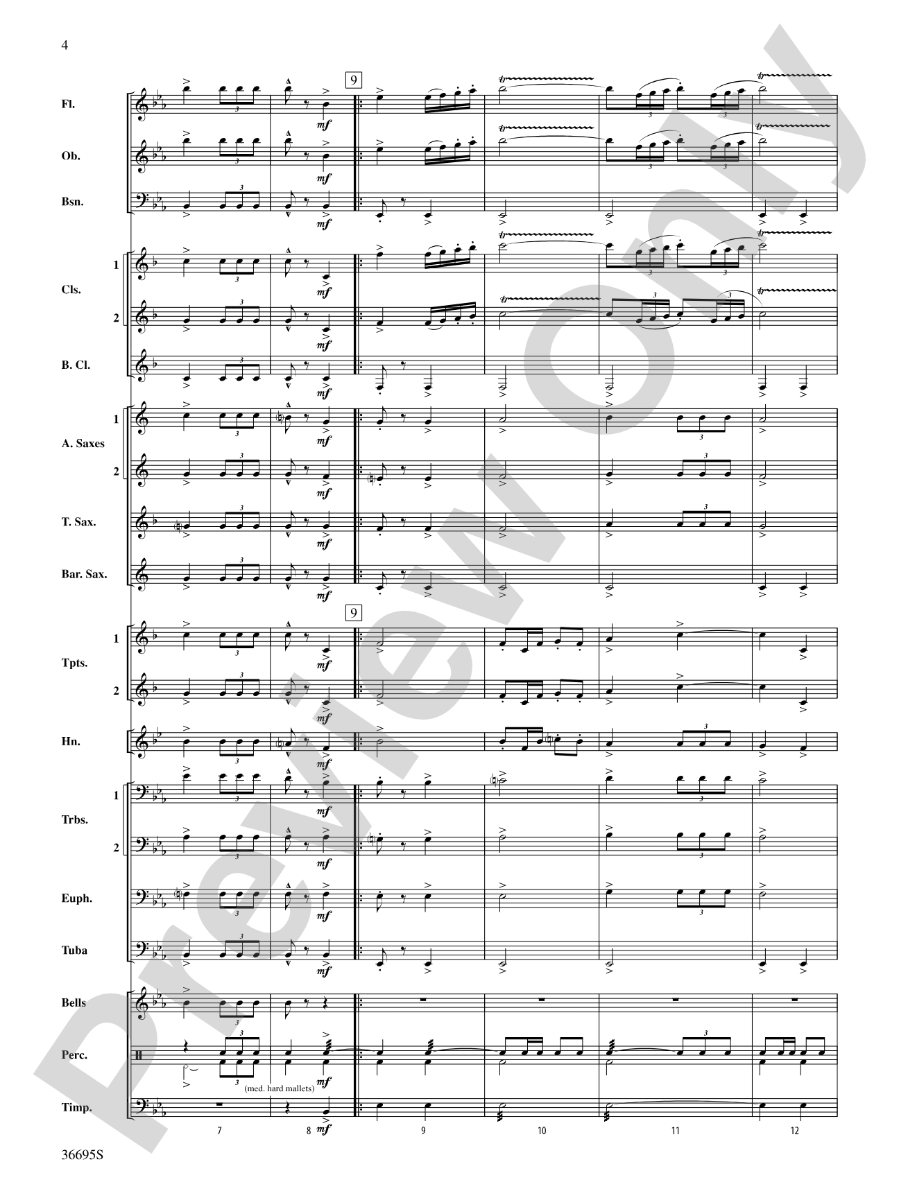 The Warriors: Concert Band Conductor Score & Parts