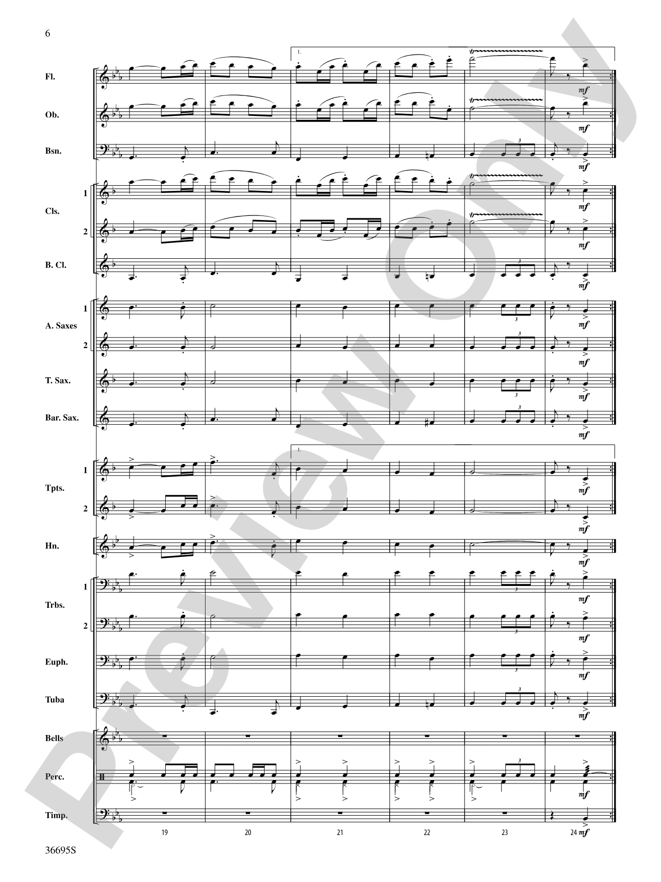 The Warriors: Concert Band Conductor Score & Parts