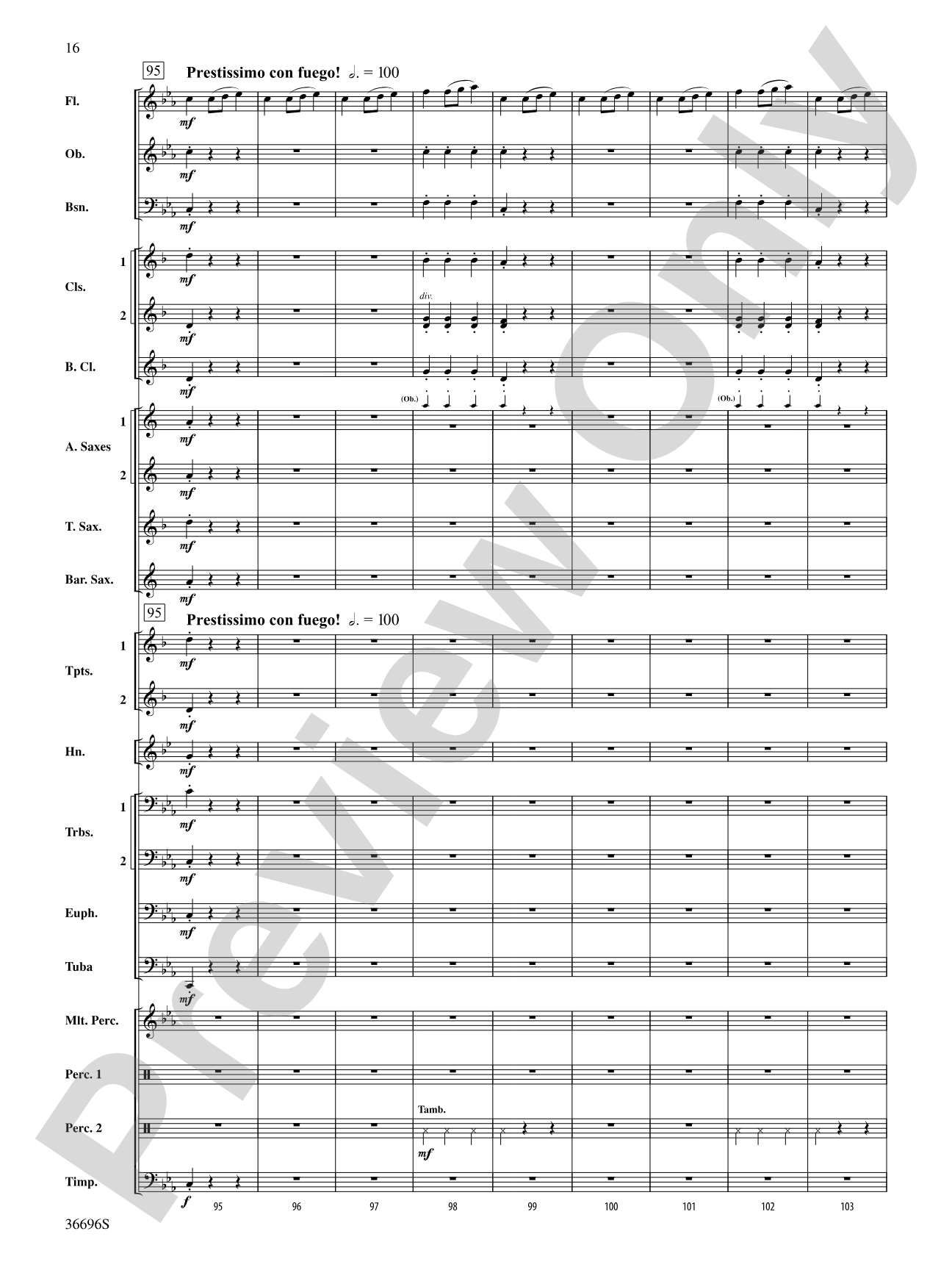 La Madre de los Gatos: Concert Band Conductor Score & Parts