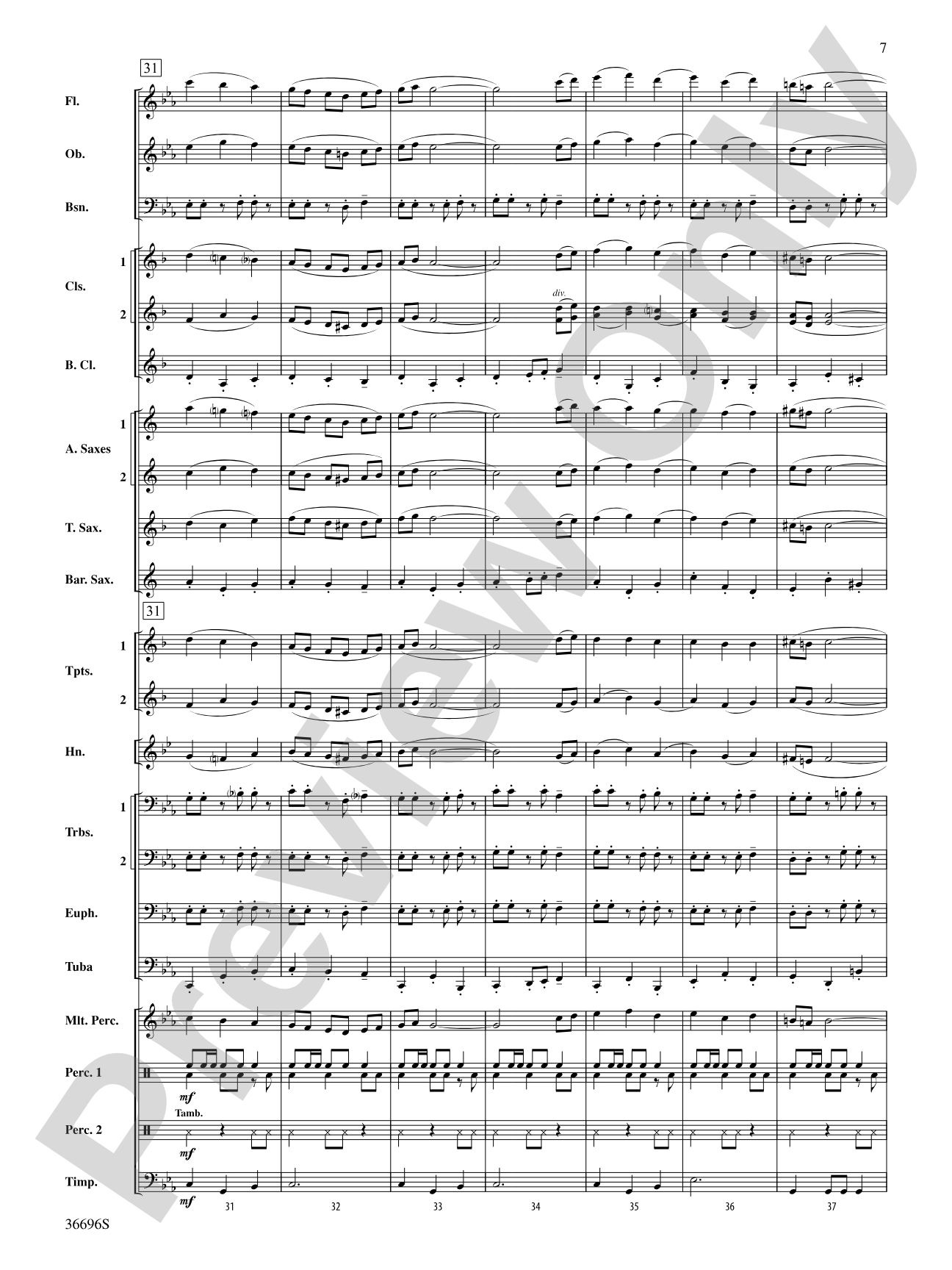 La Madre de los Gatos: Concert Band Conductor Score & Parts