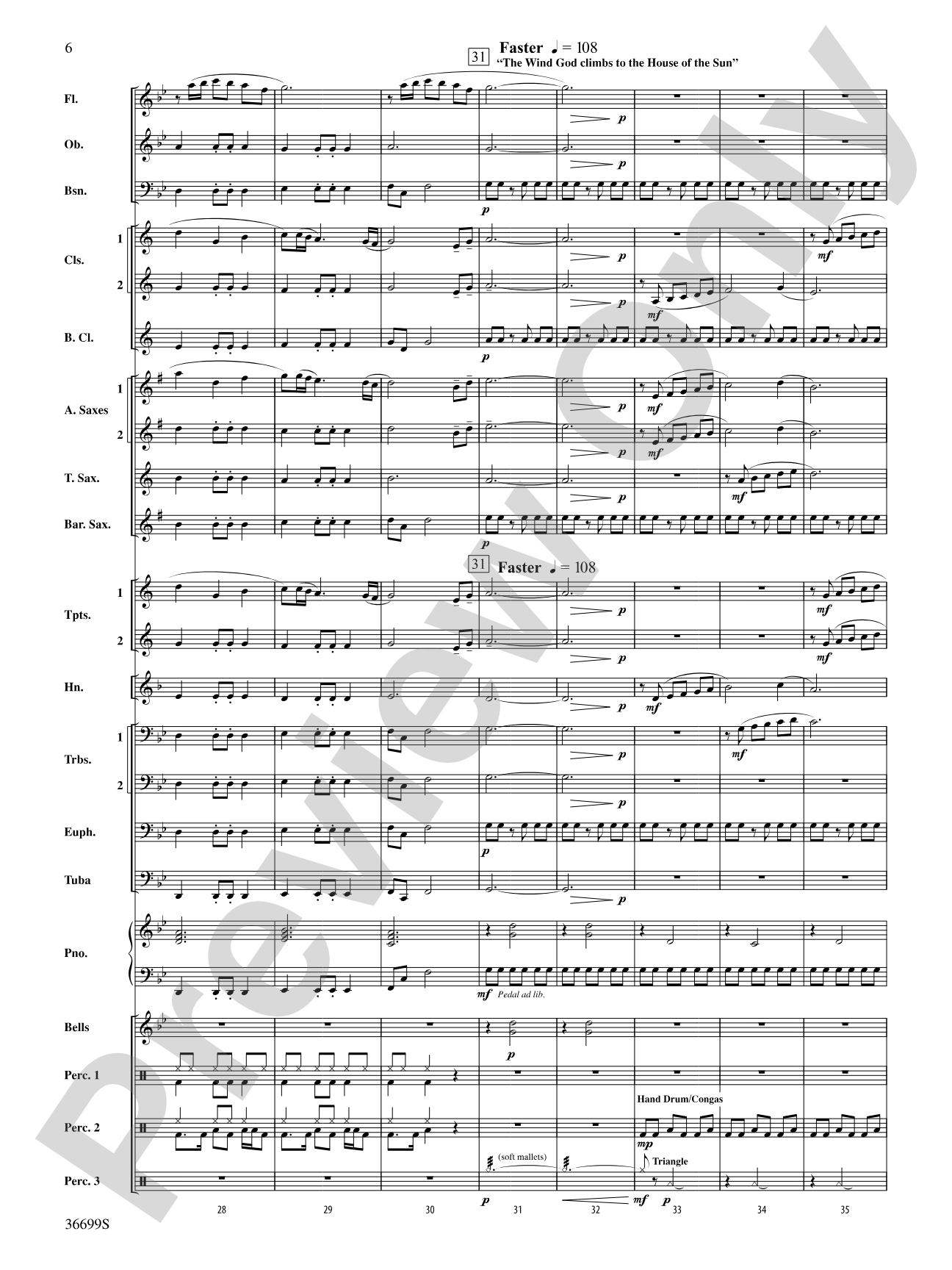 Song of the Wind: Concert Band Conductor Score & Parts