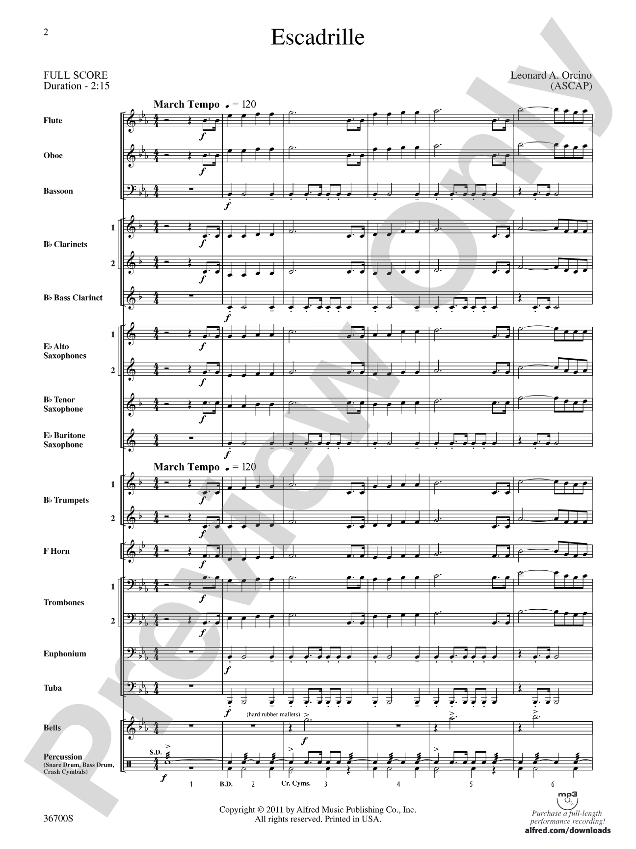 Escadrille: Concert Band Conductor Score & Parts
