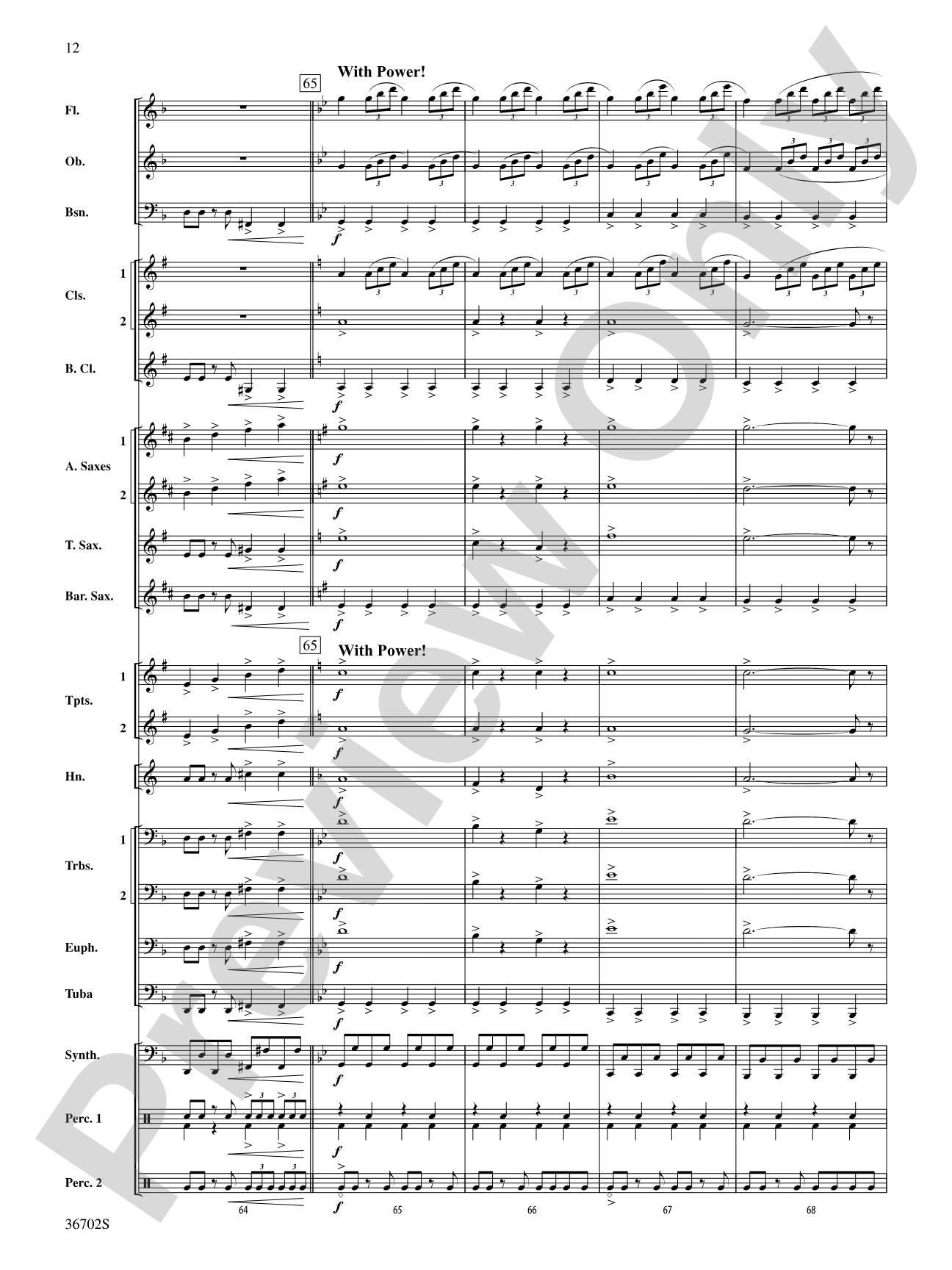 Uprising: Concert Band Conductor Score & Parts