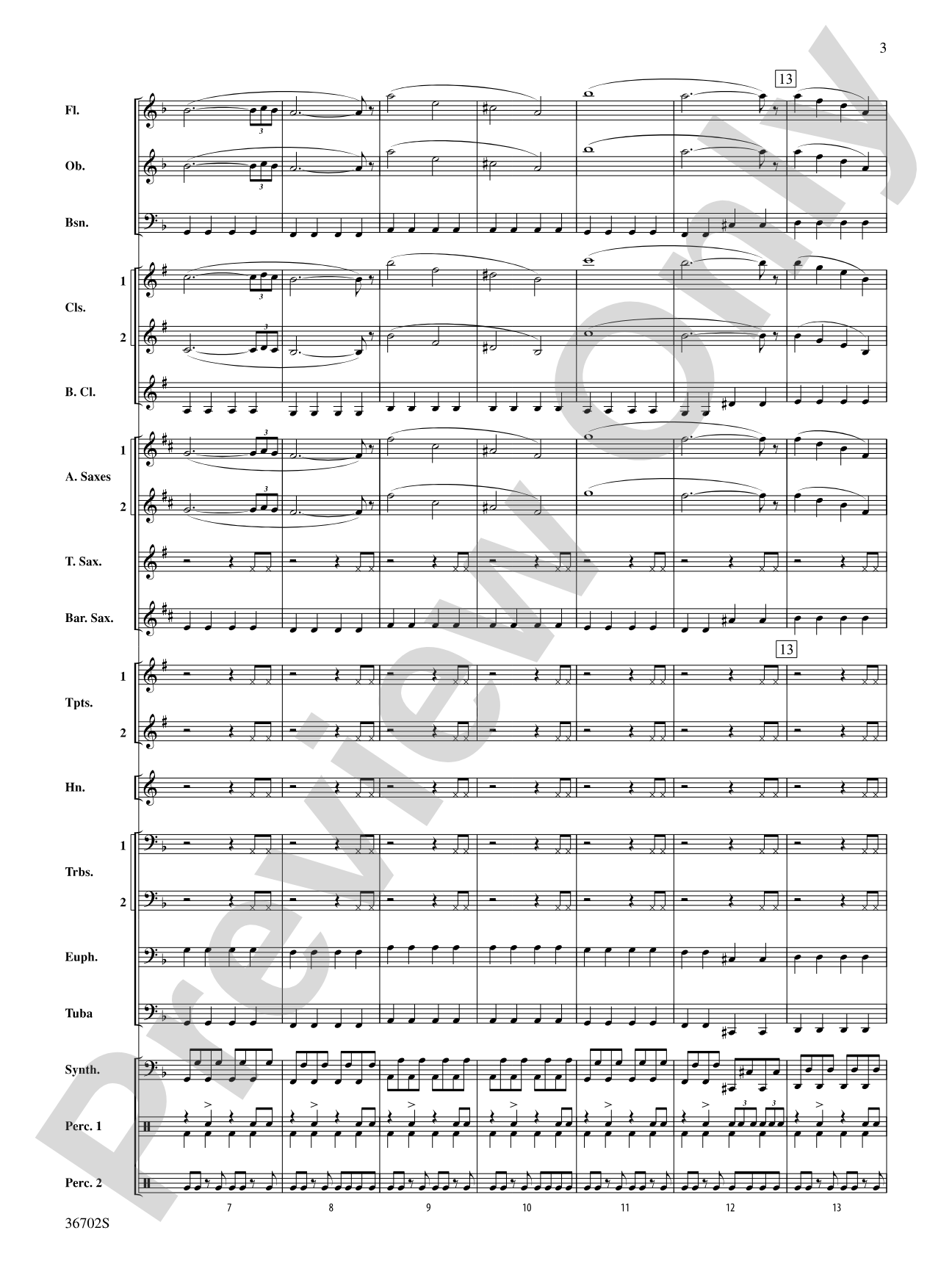 Uprising: Concert Band Conductor Score & Parts