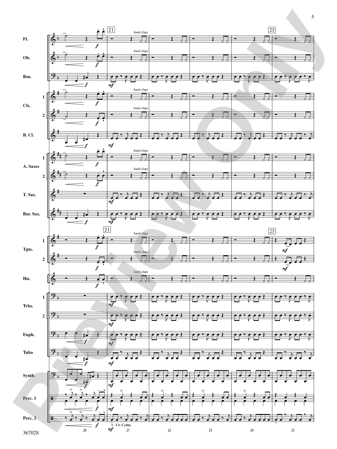 Uprising: Concert Band Conductor Score & Parts