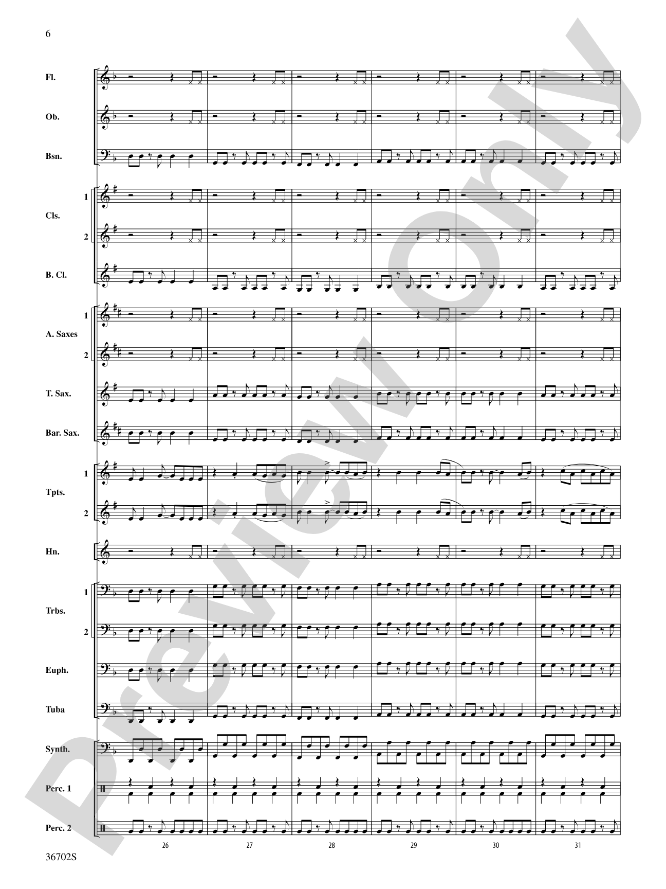 Uprising: Concert Band Conductor Score & Parts