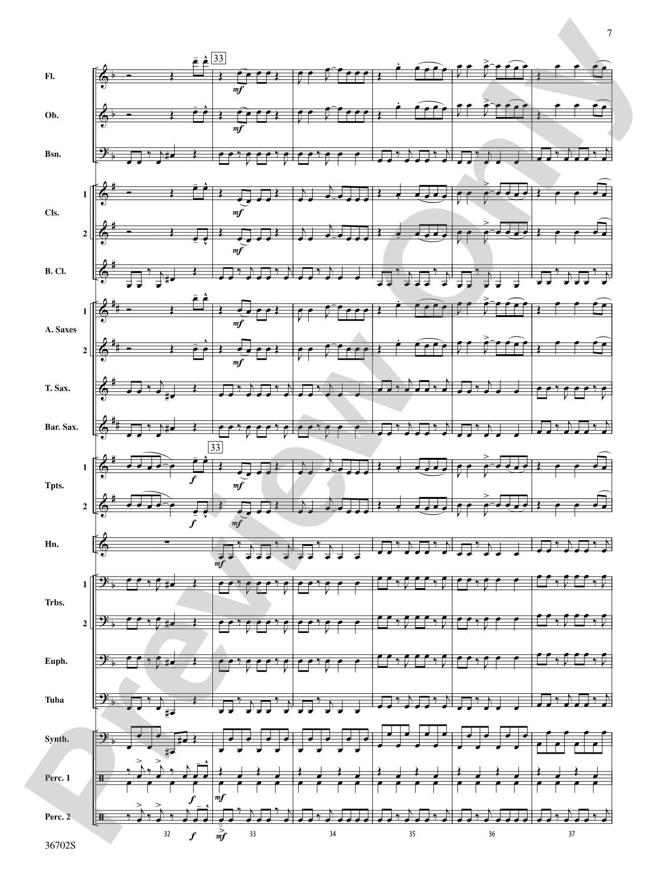 Uprising: Concert Band Conductor Score & Parts