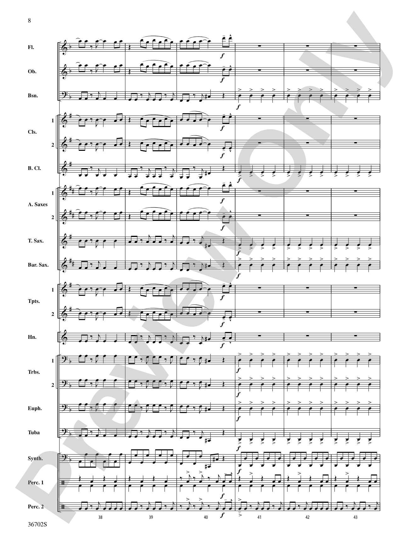 Uprising: Concert Band Conductor Score & Parts