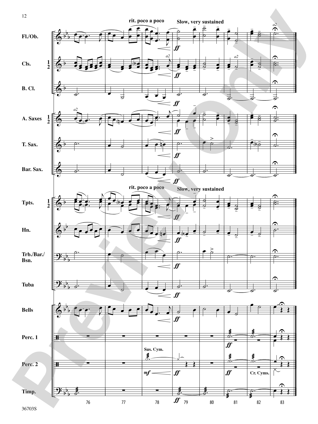 American Song Settings, No. 3 "Barbara Allen": Concert Band Conductor Score & Parts