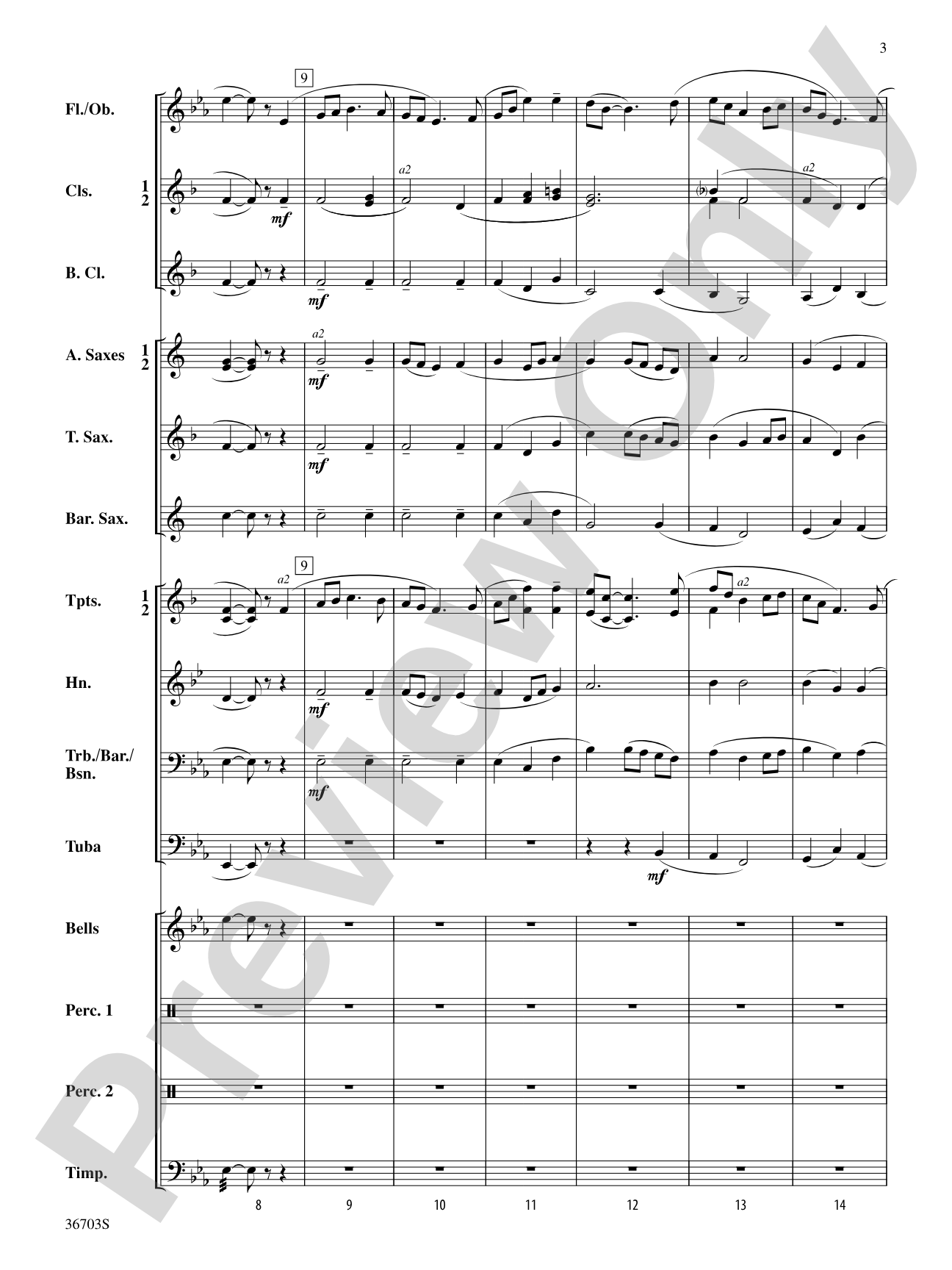 American Song Settings, No. 3 "Barbara Allen": Concert Band Conductor Score & Parts