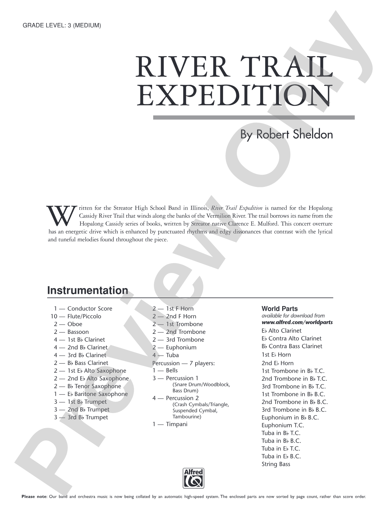 River Trail Expedition: Concert Band Conductor Score & Parts