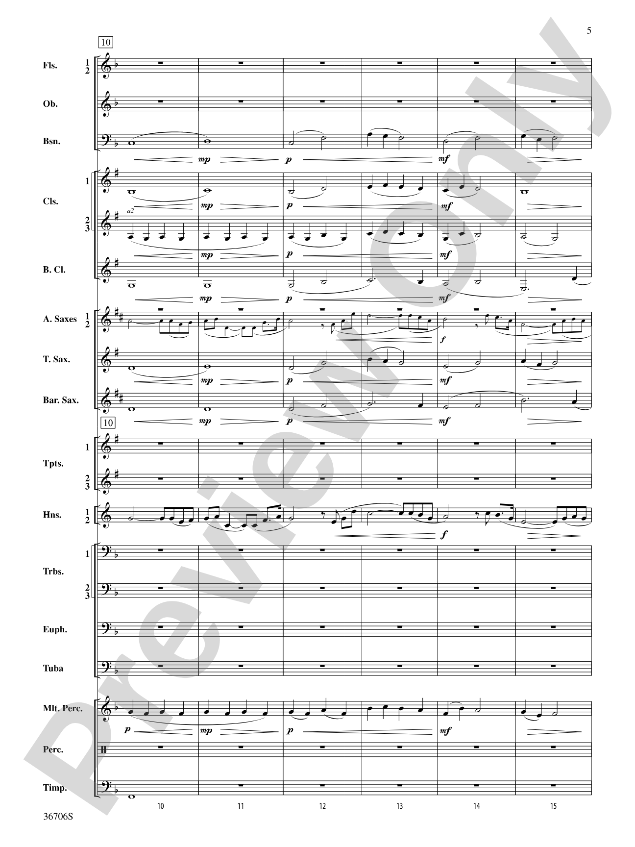 Sag Harbor Sunset: Concert Band Conductor Score & Parts