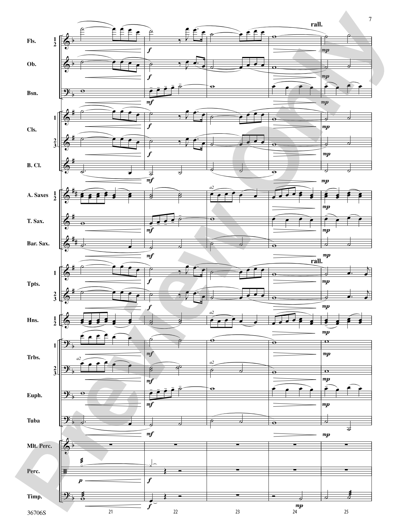 Sag Harbor Sunset: Concert Band Conductor Score & Parts