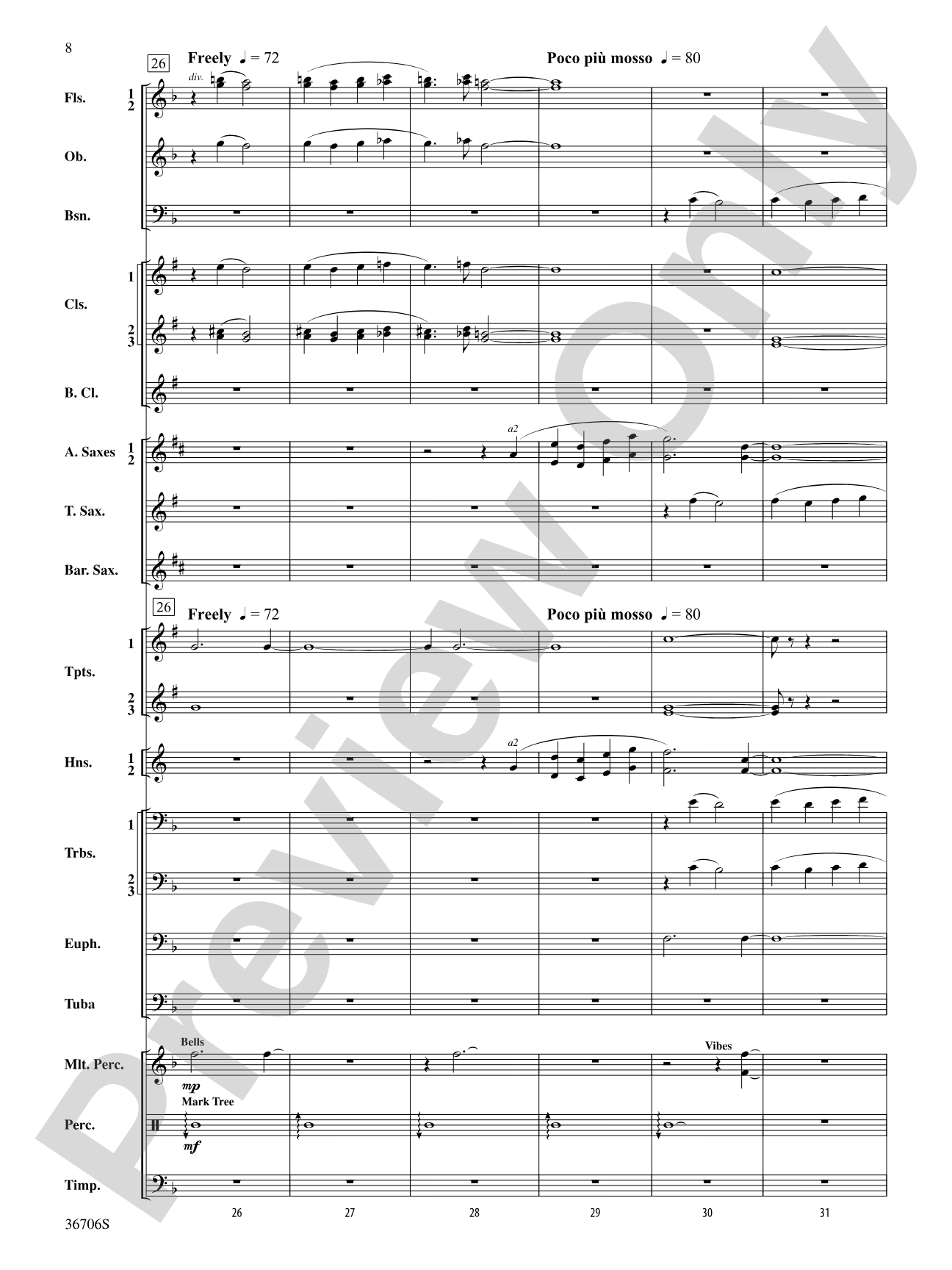 Sag Harbor Sunset: Concert Band Conductor Score & Parts