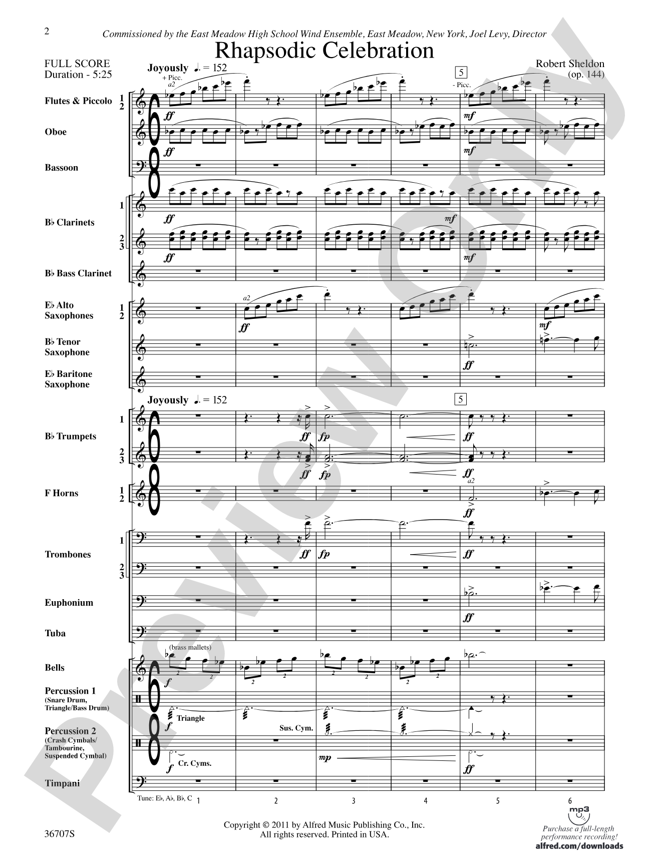 Rhapsodic Celebration: Concert Band Conductor Score & Parts