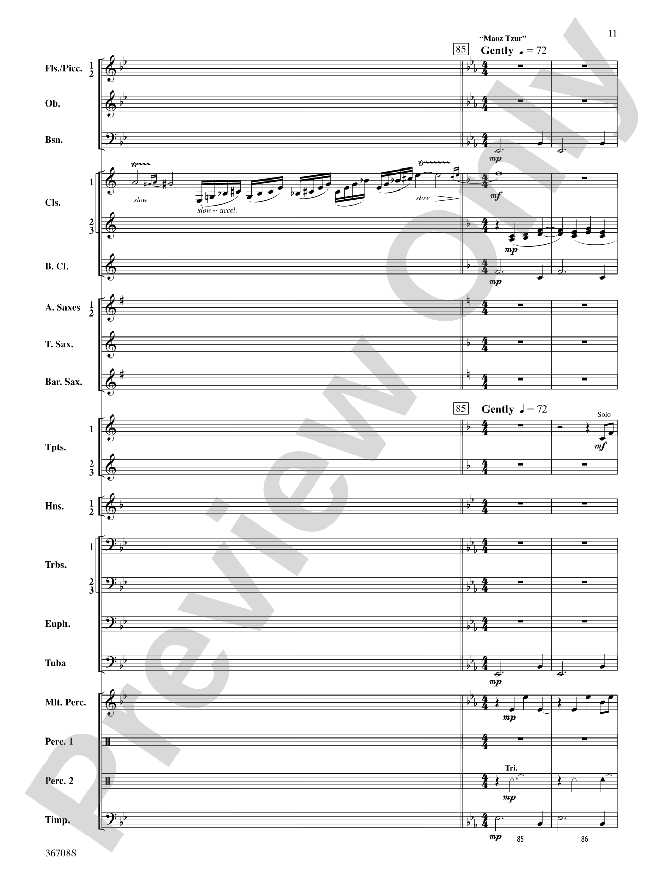 A Hanukkah Festival: Concert Band Conductor Score & Parts