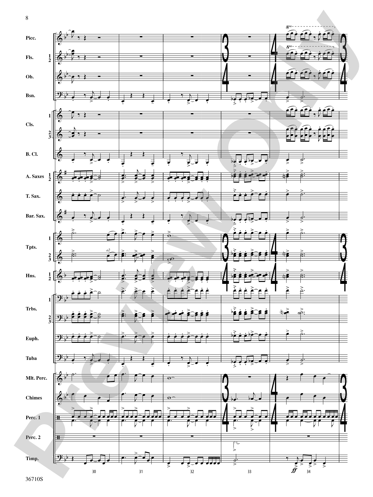 Invocation and Psalm: Concert Band Conductor Score & Parts