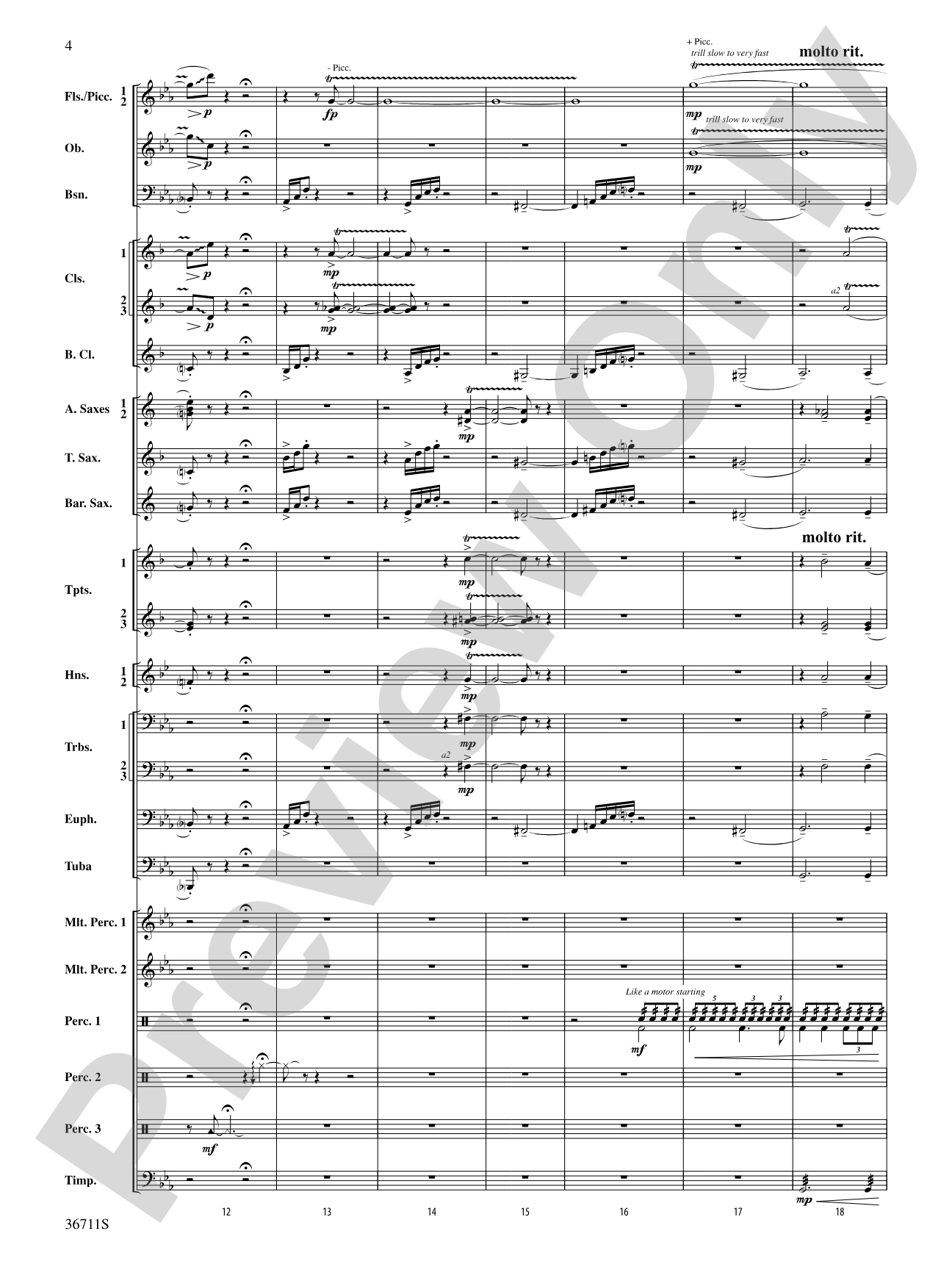 The Unexpected Journey: Concert Band Conductor Score & Parts
