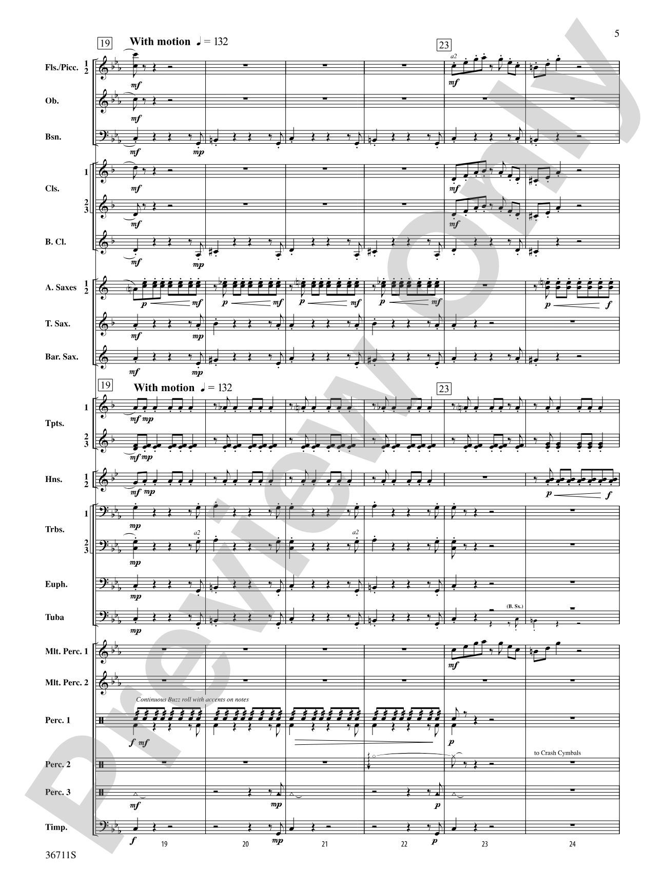 The Unexpected Journey: Concert Band Conductor Score & Parts