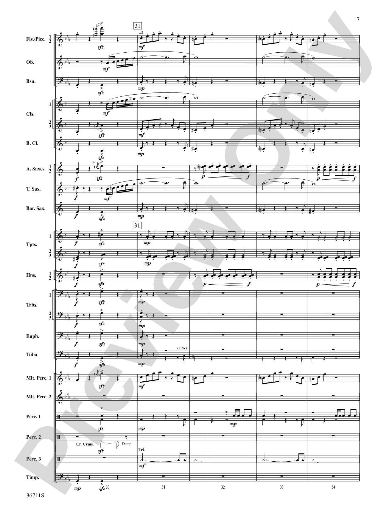 The Unexpected Journey: Concert Band Conductor Score & Parts
