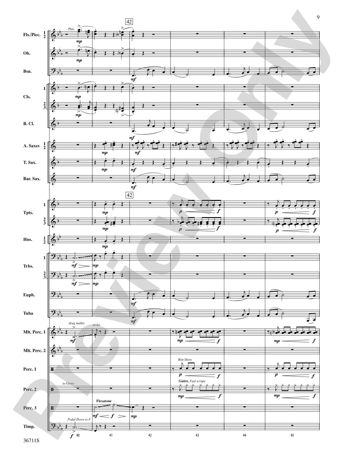 The Unexpected Journey: Concert Band Conductor Score & Parts