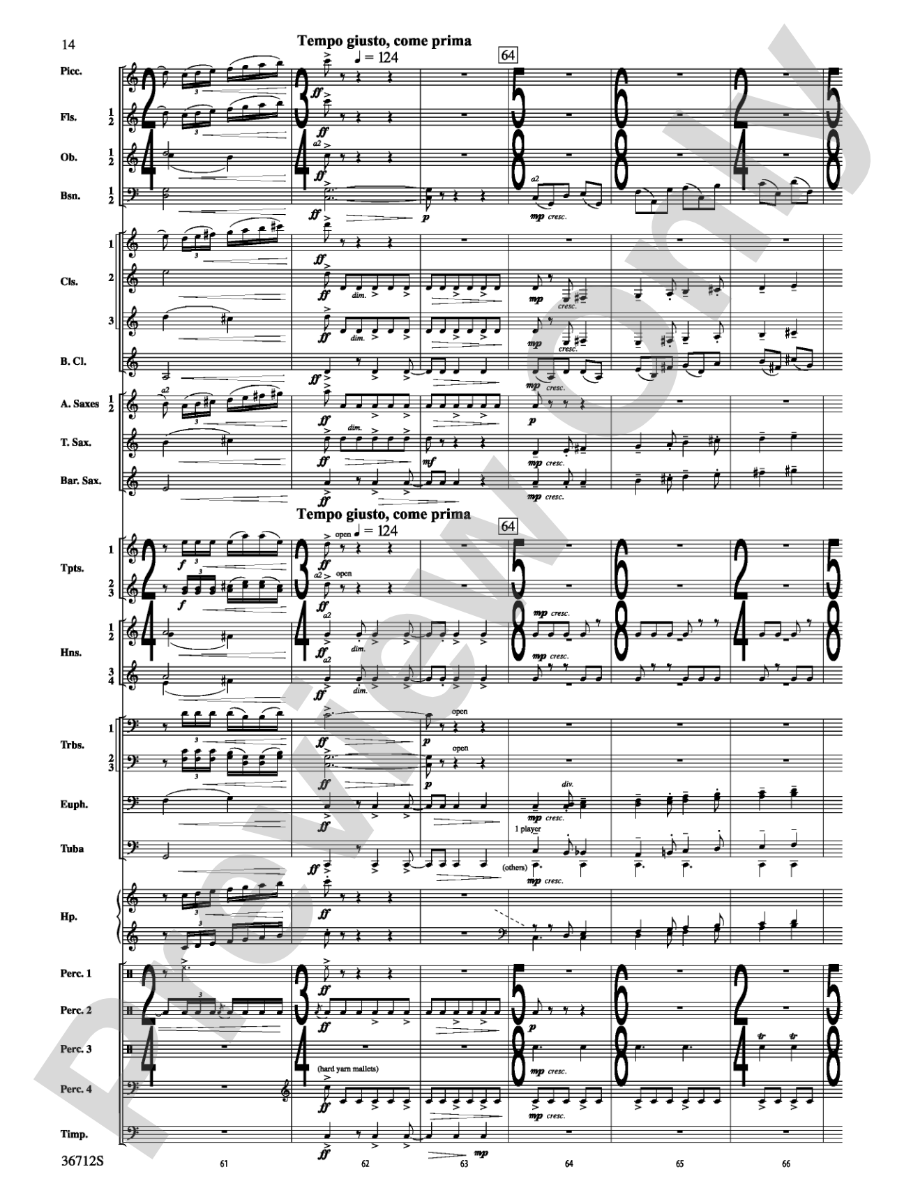 Gloria: Concert Band Conductor Score & Parts