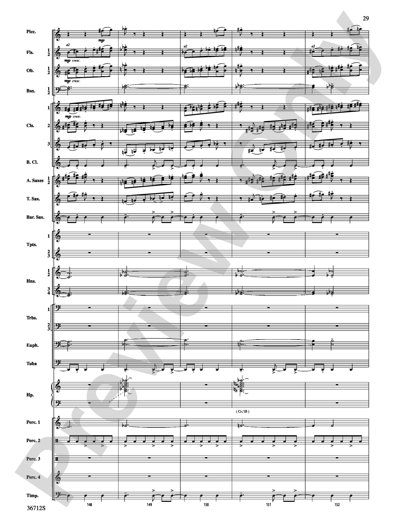 Gloria: Concert Band Conductor Score & Parts