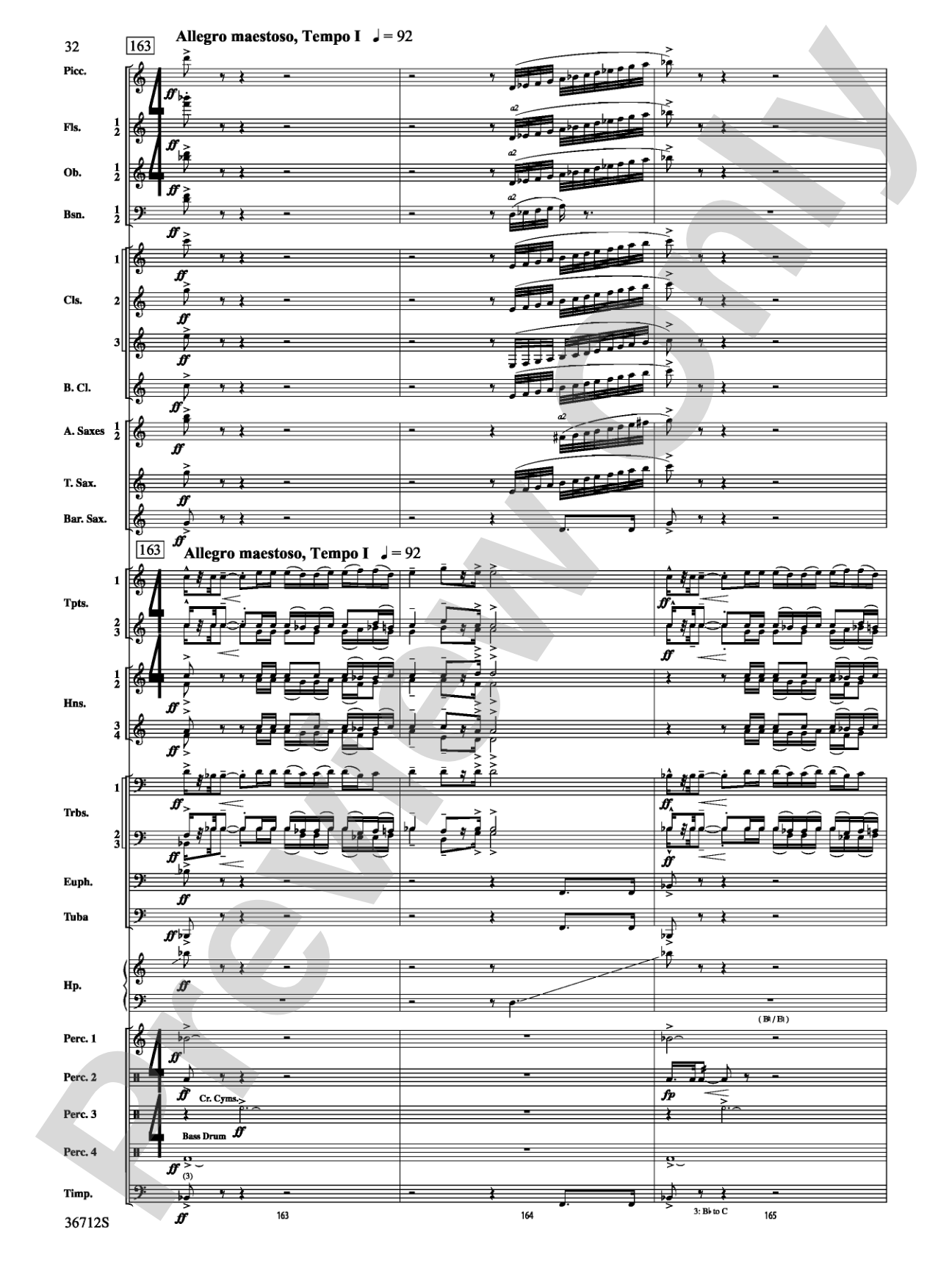 Gloria: Concert Band Conductor Score & Parts