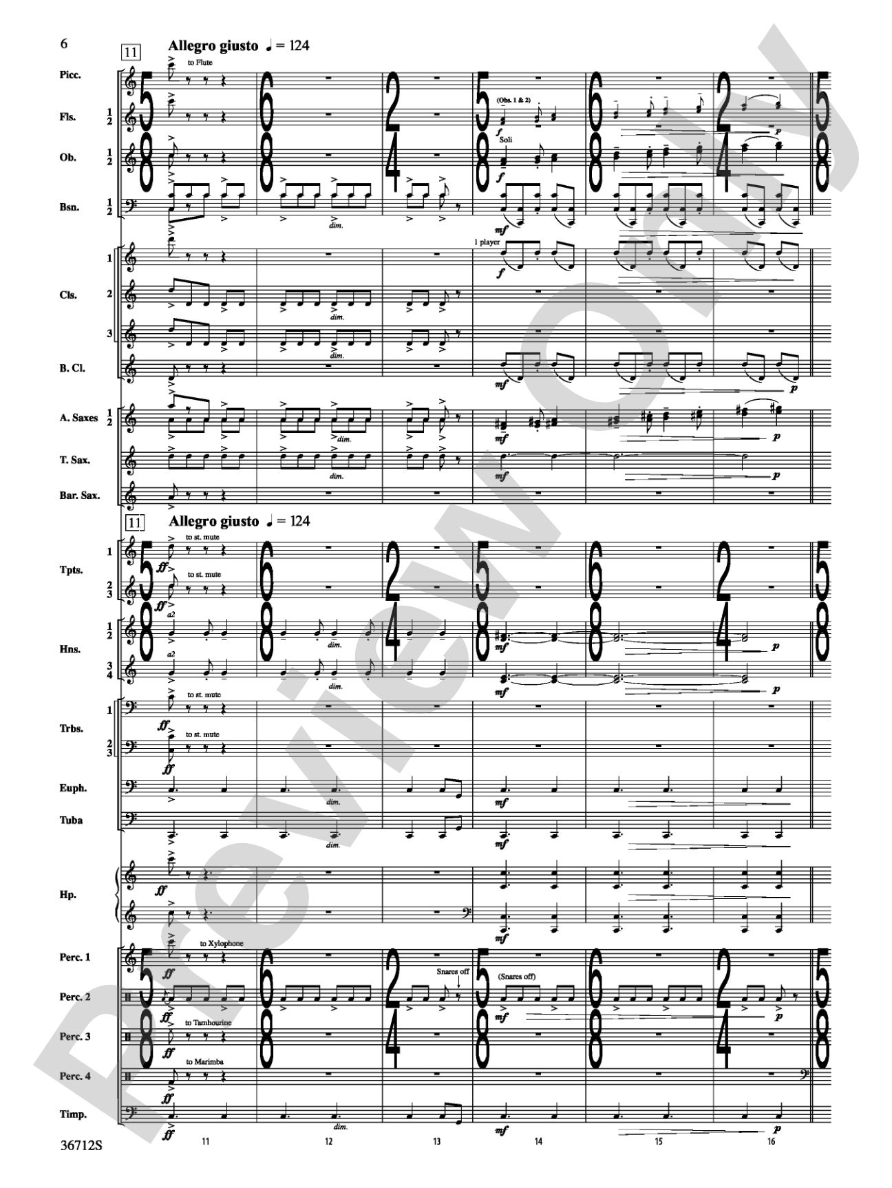 Gloria: Concert Band Conductor Score & Parts