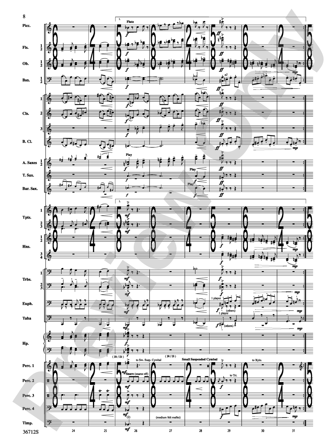 Gloria: Concert Band Conductor Score & Parts
