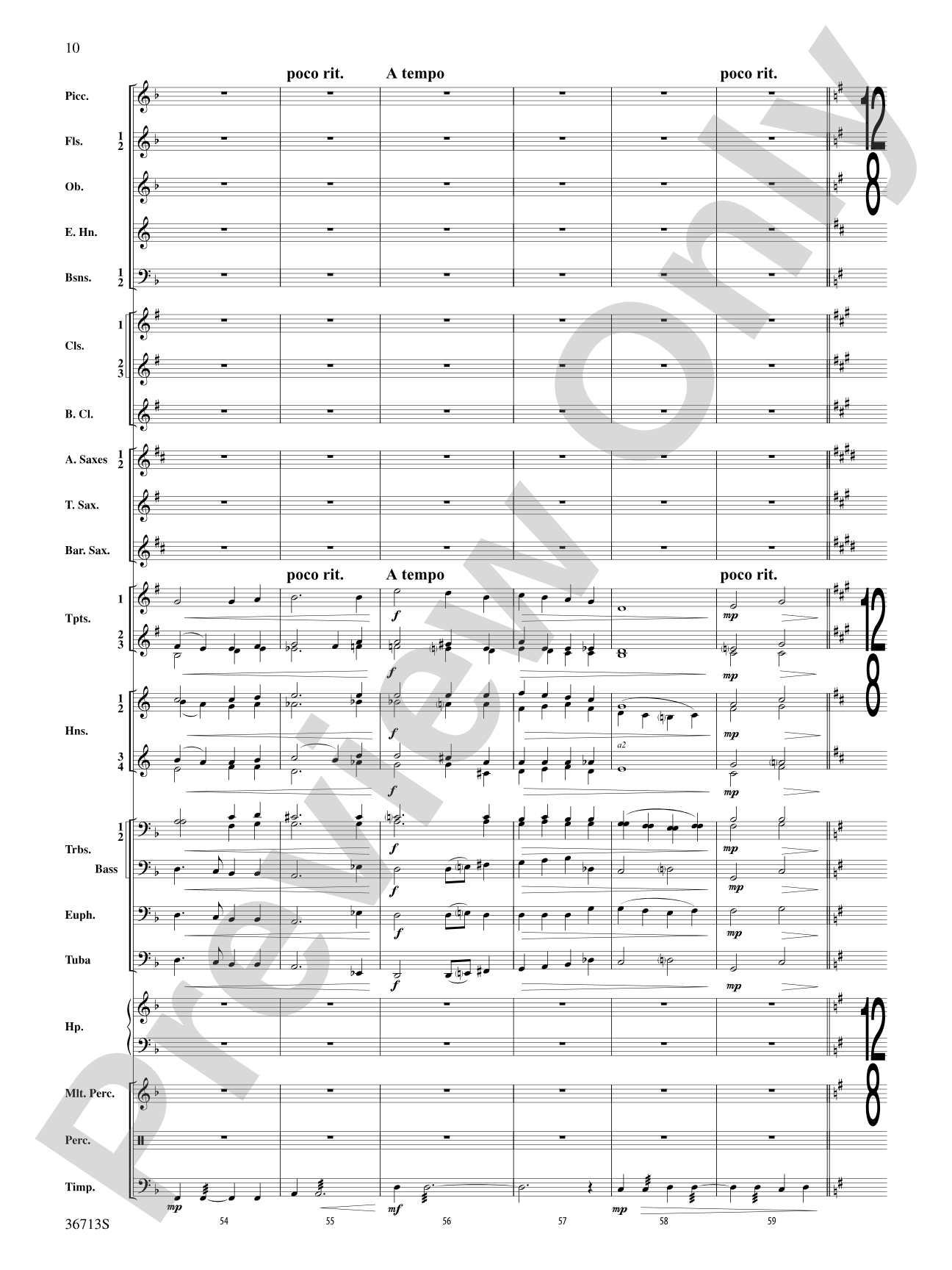 Hymn to the Beauty That Was: Concert Band Conductor Score & Parts