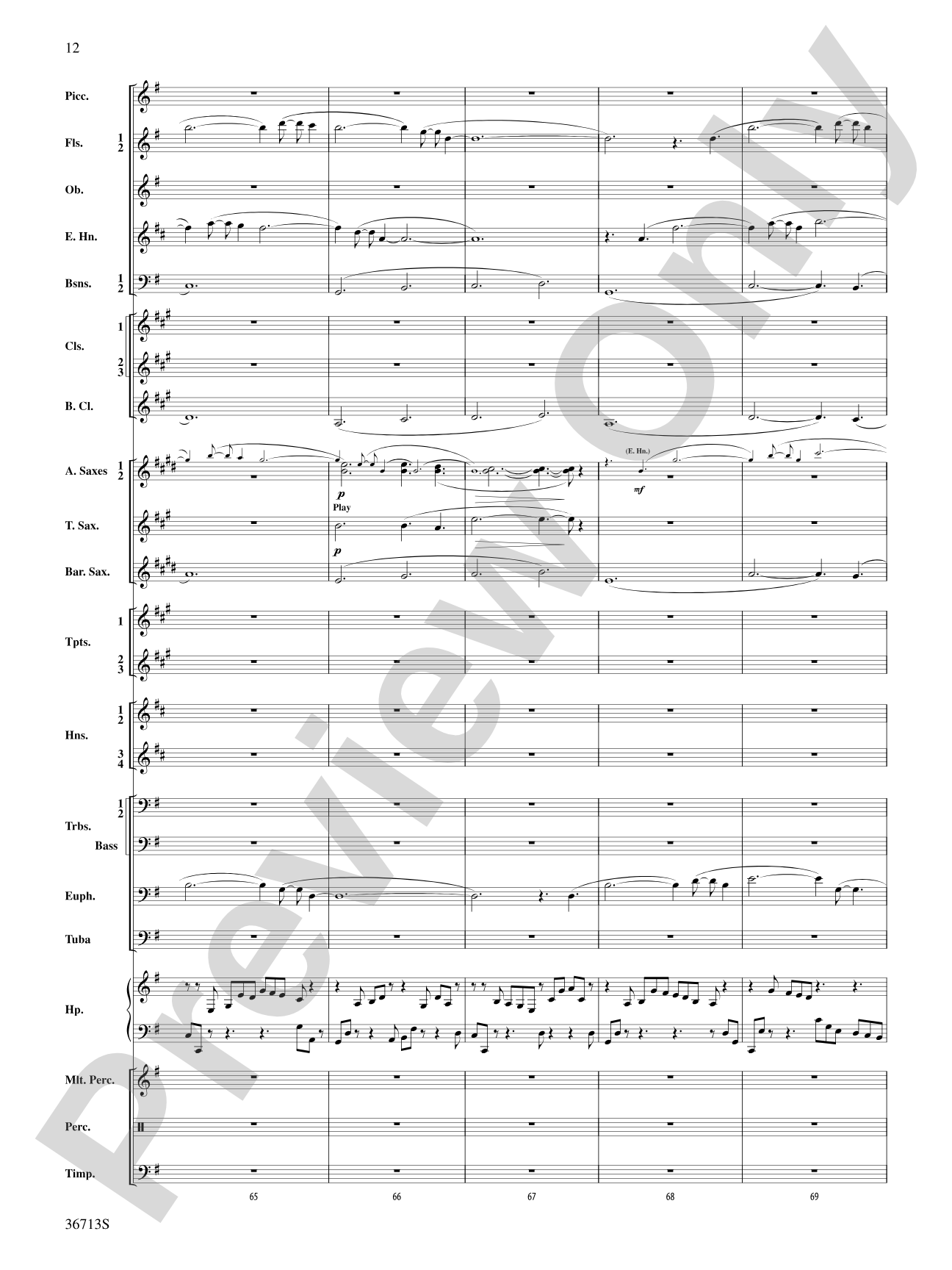 Hymn to the Beauty That Was: Concert Band Conductor Score & Parts