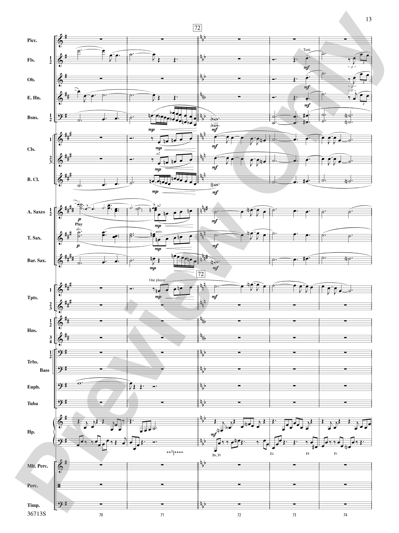 Hymn to the Beauty That Was: Concert Band Conductor Score & Parts