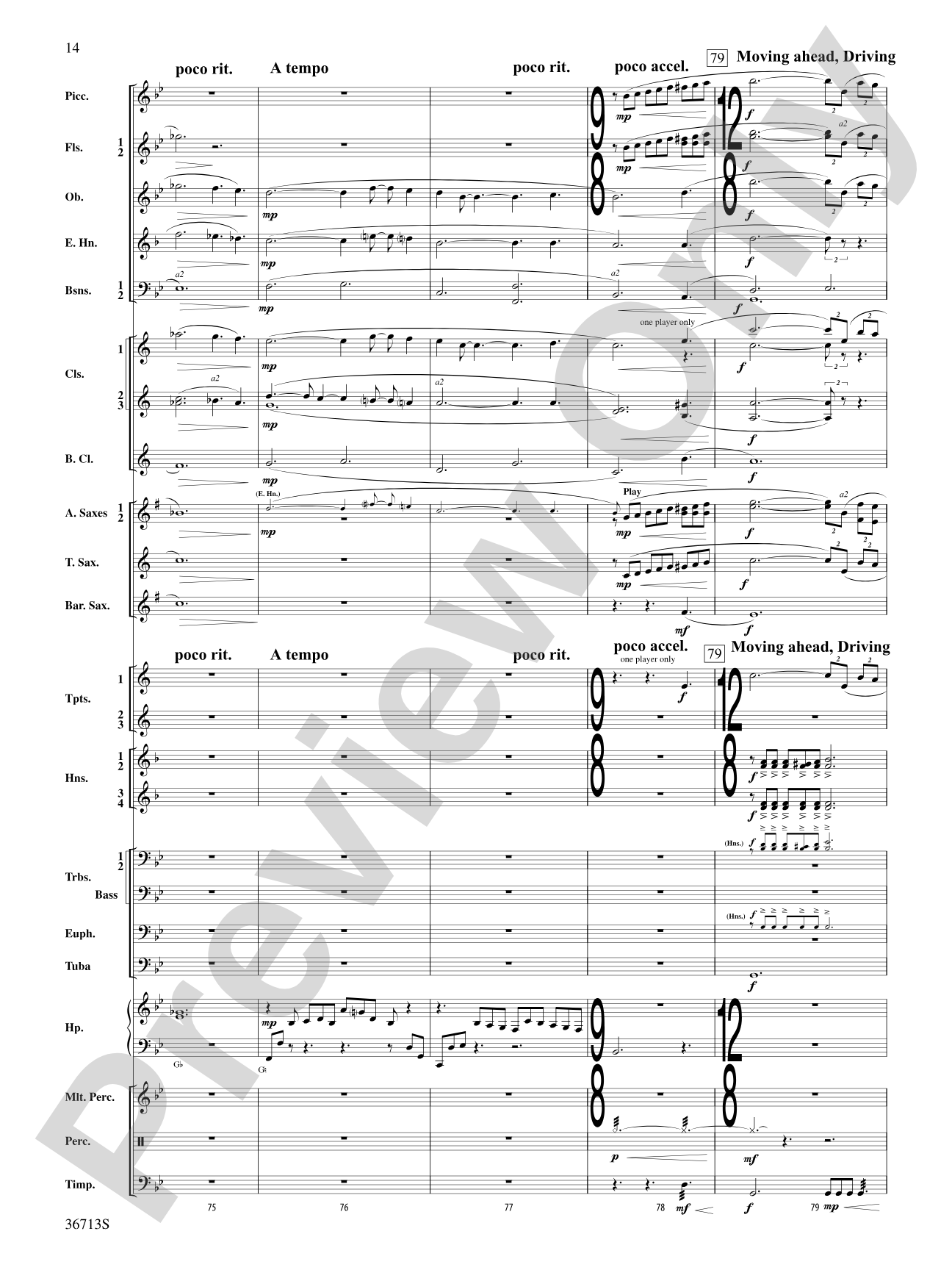 Hymn to the Beauty That Was: Concert Band Conductor Score & Parts