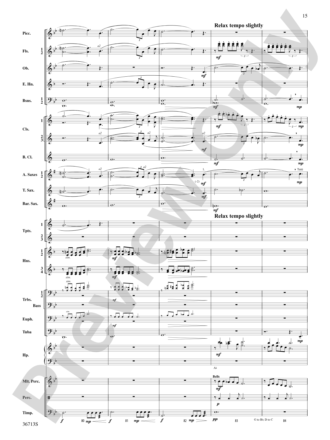 Hymn to the Beauty That Was: Concert Band Conductor Score & Parts