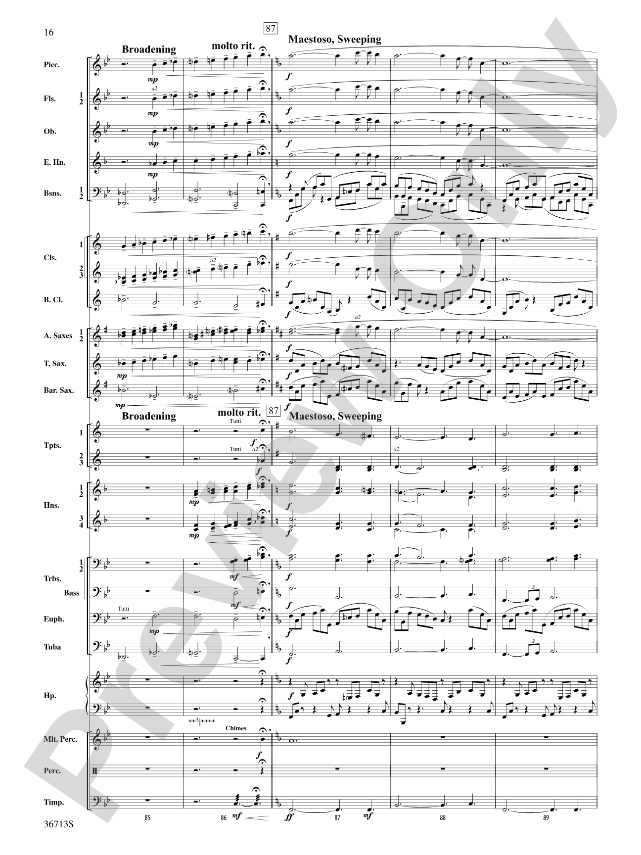 Hymn to the Beauty That Was: Concert Band Conductor Score & Parts
