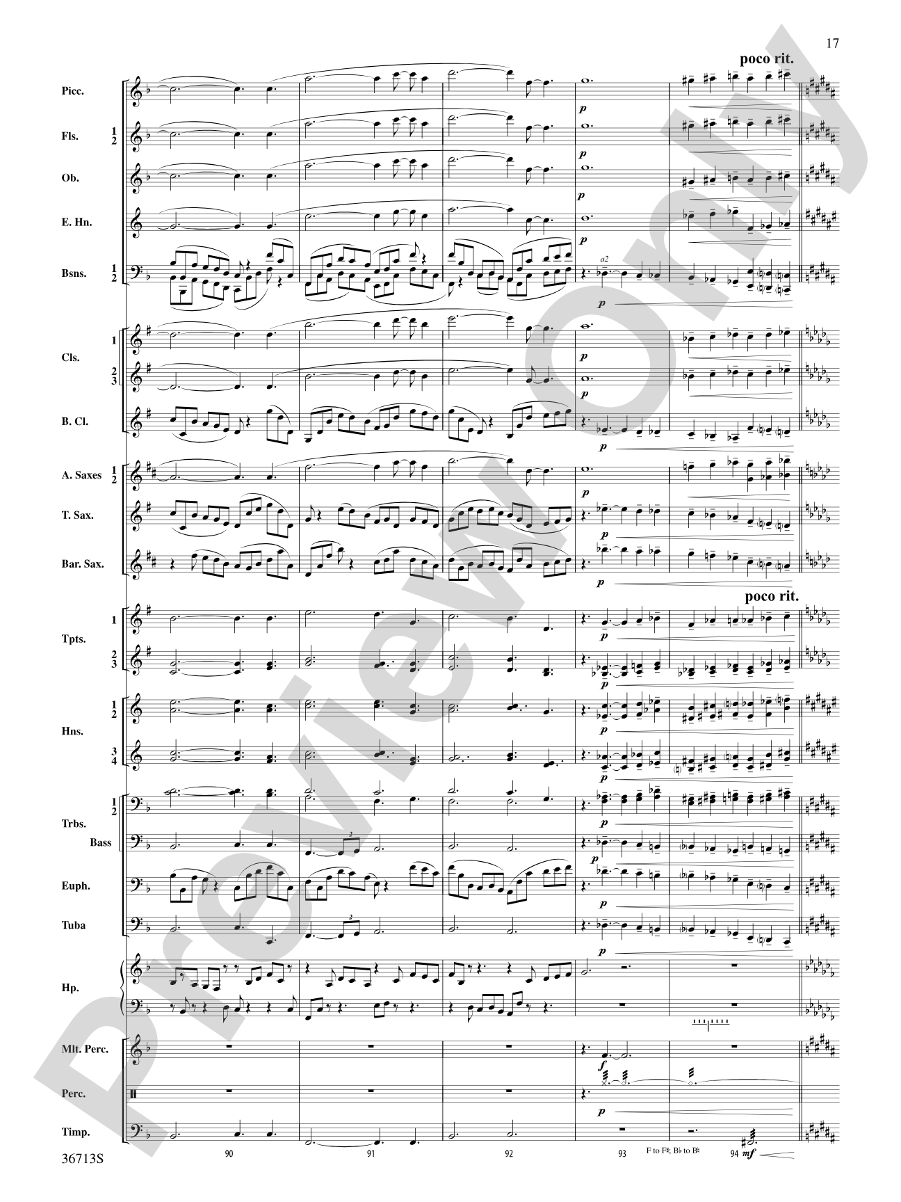 Hymn to the Beauty That Was: Concert Band Conductor Score & Parts