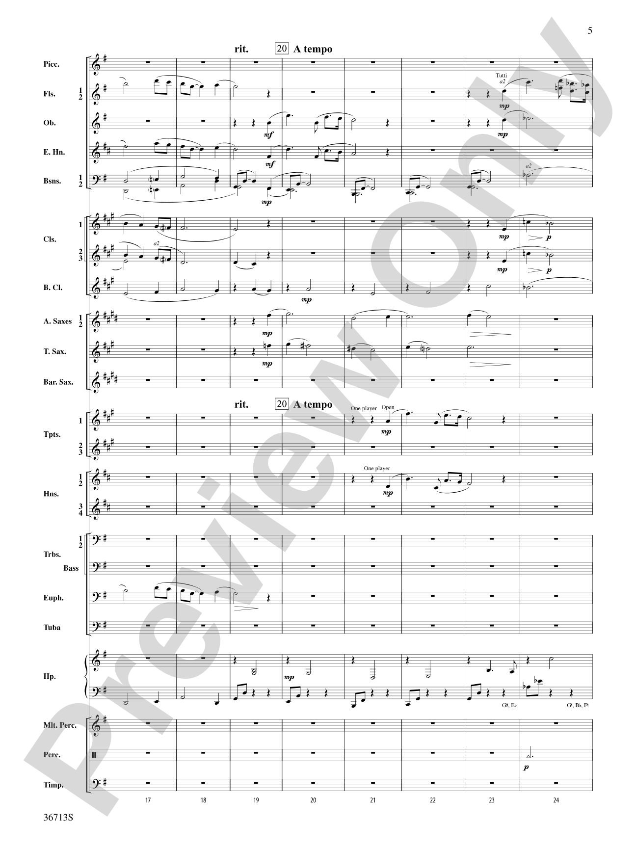 Hymn to the Beauty That Was: Concert Band Conductor Score & Parts
