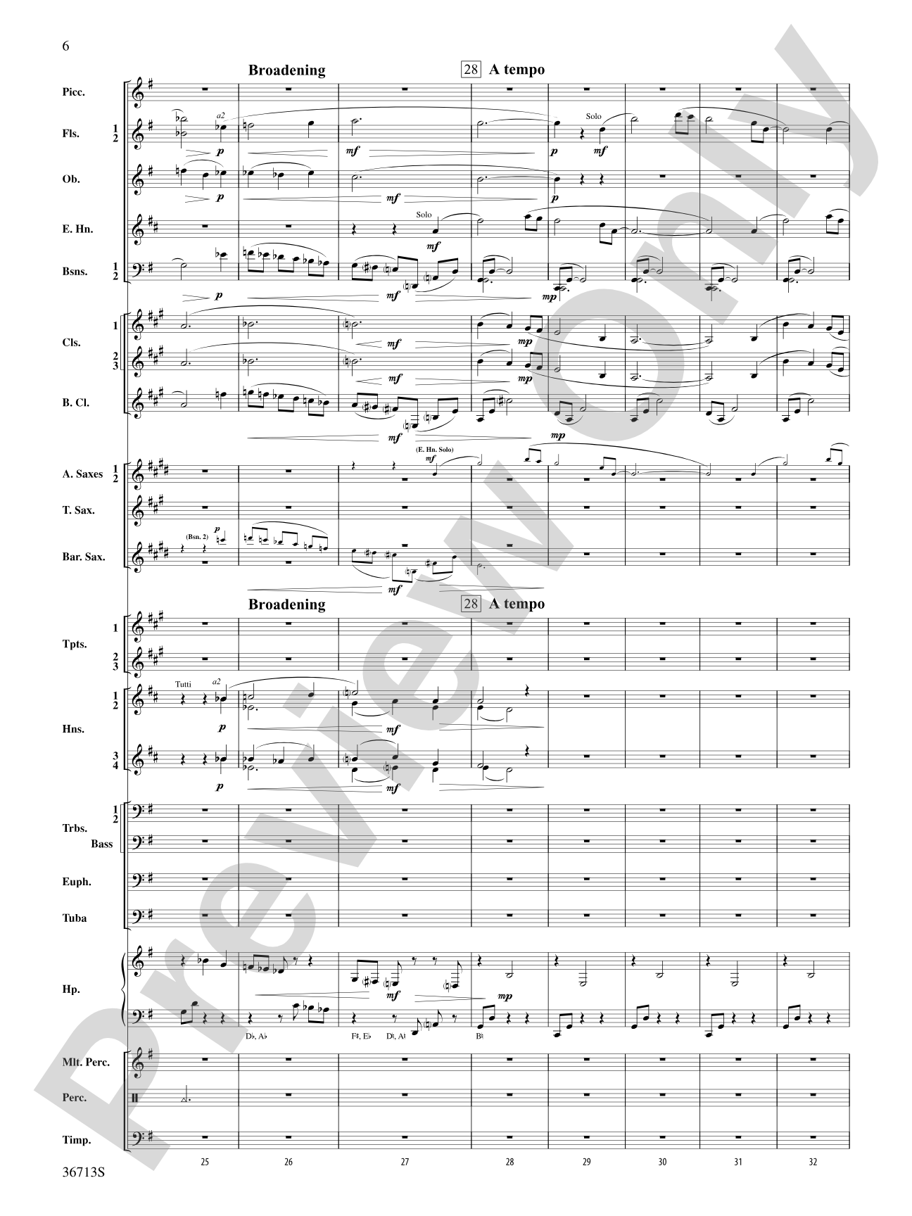 Hymn to the Beauty That Was: Concert Band Conductor Score & Parts