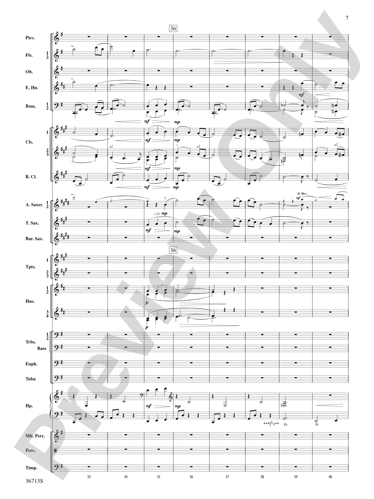 Hymn to the Beauty That Was: Concert Band Conductor Score & Parts