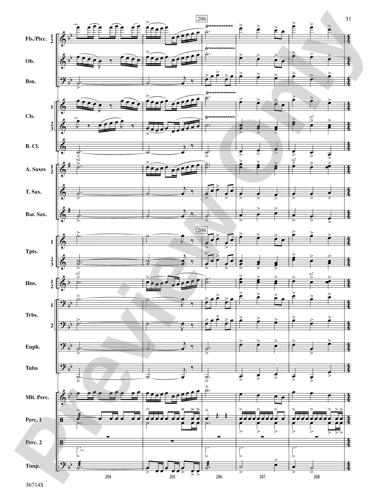 Proclamations: Concert Band Conductor Score & Parts