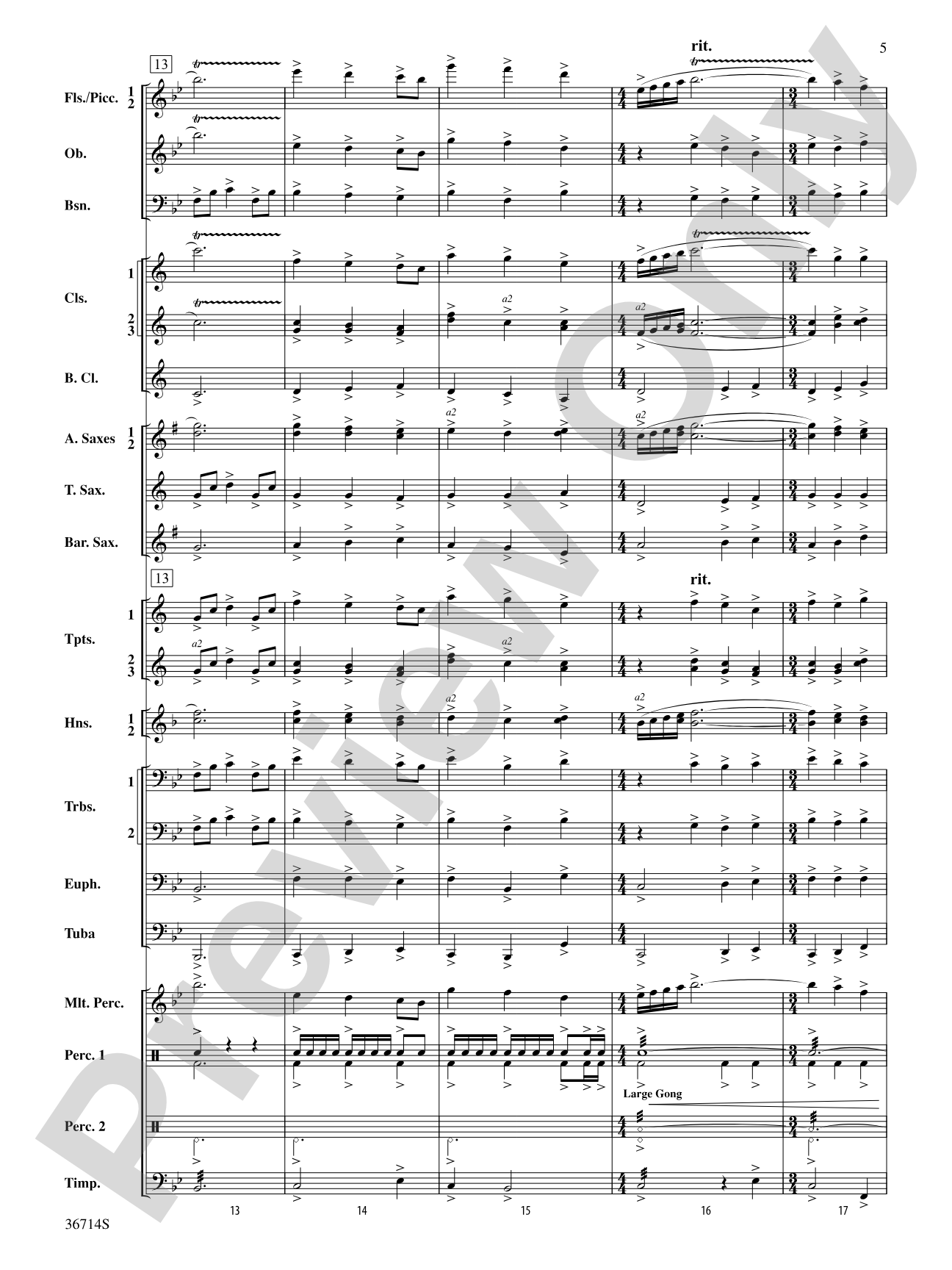 Proclamations: Concert Band Conductor Score & Parts