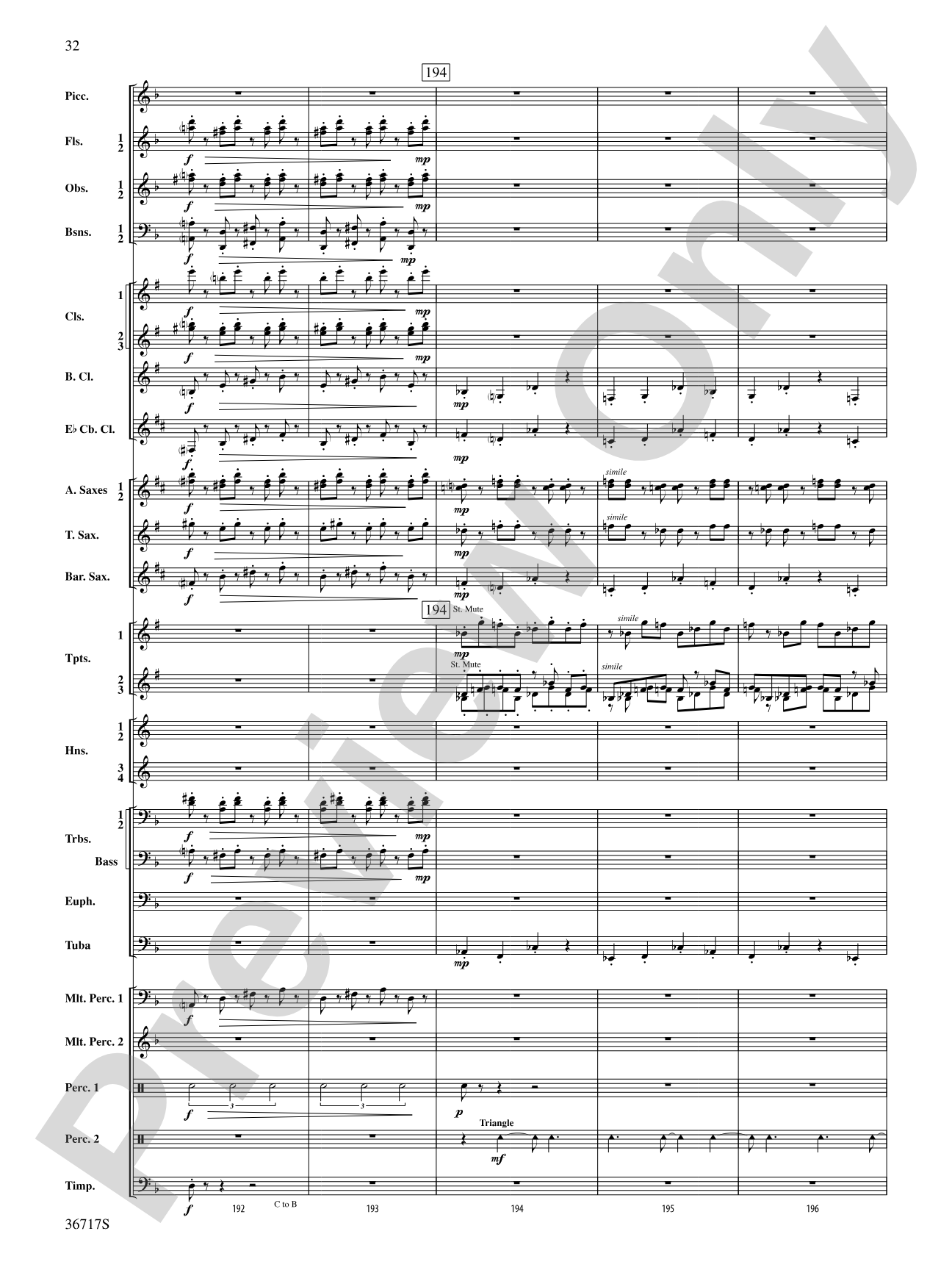 Sparkle: Concert Band Conductor Score & Parts