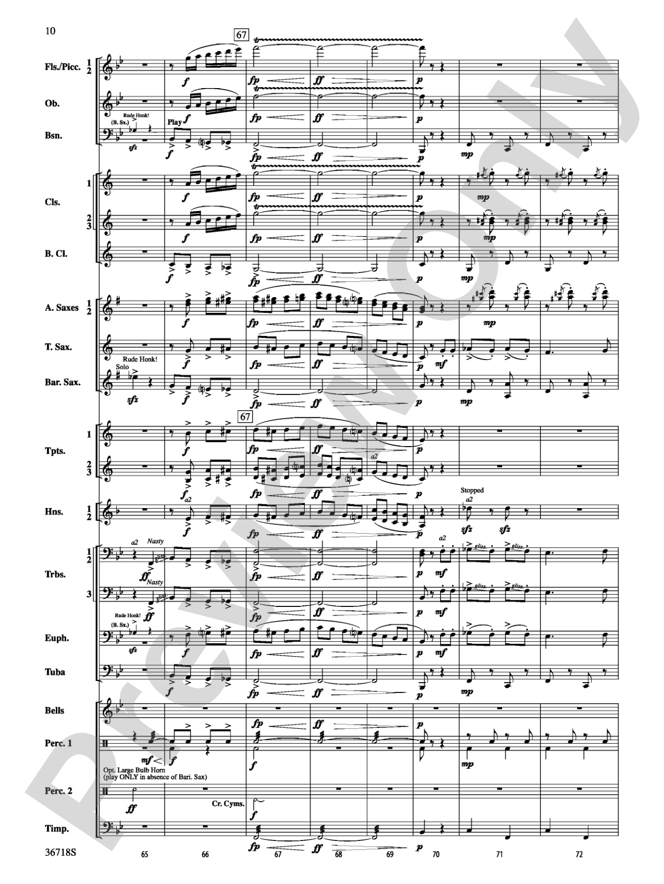 Clown Act: Concert Band Conductor Score & Parts